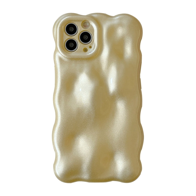 For iPhone 15 Pro Wave Bubbles TPU Phone Case(Pearlescent Yellow) - HoMEdemic™ 