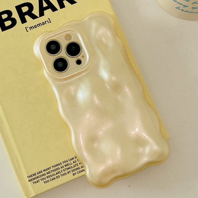 For iPhone 15 Pro Wave Bubbles TPU Phone Case(Pearlescent Yellow) - HoMEdemic™ 