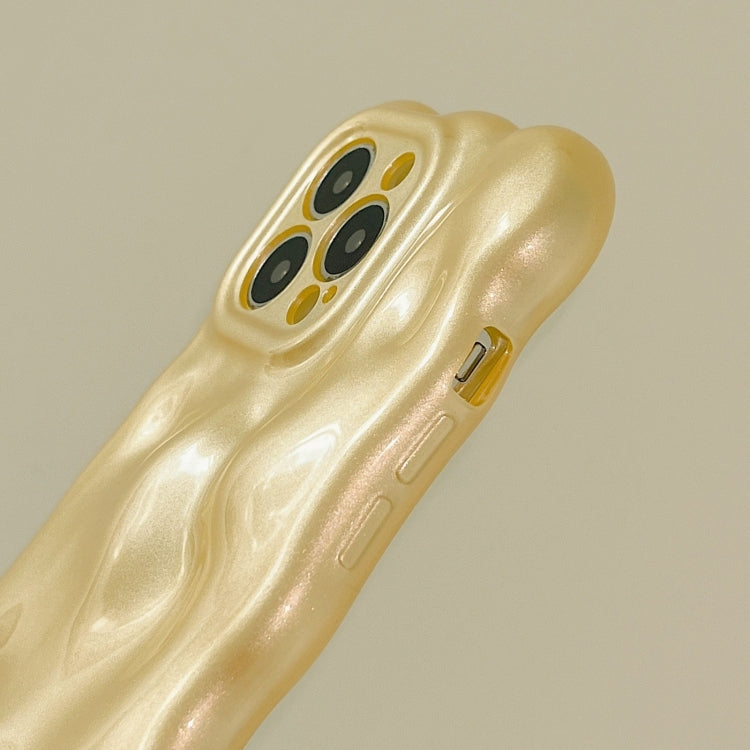 For iPhone 15 Pro Wave Bubbles TPU Phone Case(Pearlescent Yellow) - HoMEdemic™ 