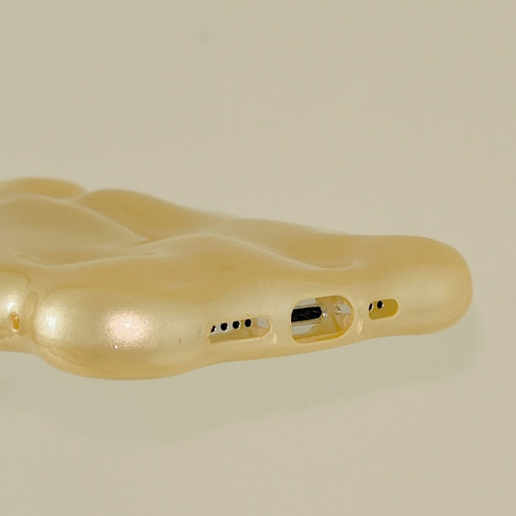 For iPhone 15 Pro Wave Bubbles TPU Phone Case(Pearlescent Yellow) - HoMEdemic™ 