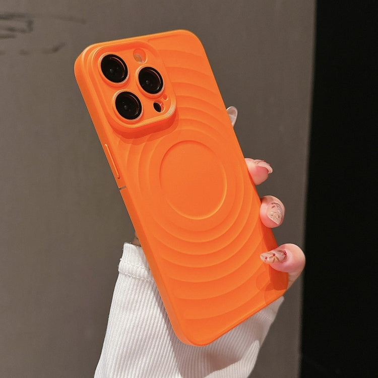 For iPhone 15 Pro Wave Texture PC Shockproof Phone Case(Orange) - HoMEdemic™ 