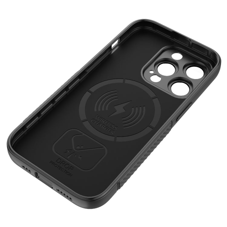 For iPhone 15 Pro Wavy Texture TPU Phone Case with Lens Film(Blue) - HoMEdemic™ 