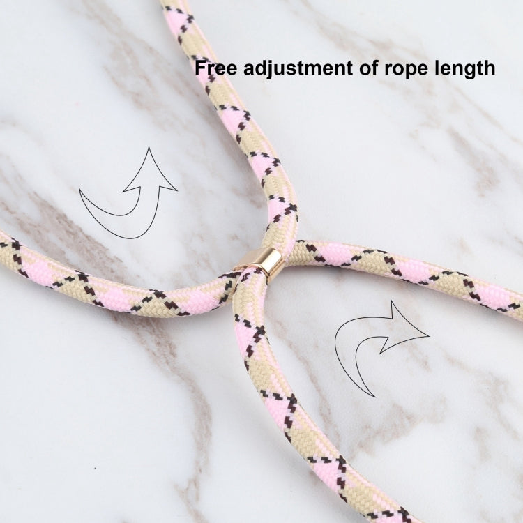 For iPhone 15 Pro Wheat Straw TPU Shockproof Phone Case with Neck Lanyard(Pink) - HoMEdemic™ 