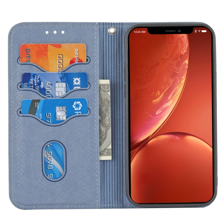 For iPhone 15 Pro Woven Texture Stitching Magnetic Leather Phone Case(Grey) - HoMEdemic™ 