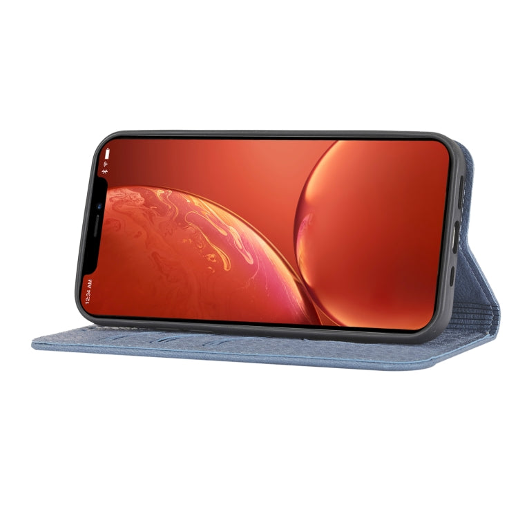 For iPhone 15 Pro Woven Texture Stitching Magnetic Leather Phone Case(Grey) - HoMEdemic™ 