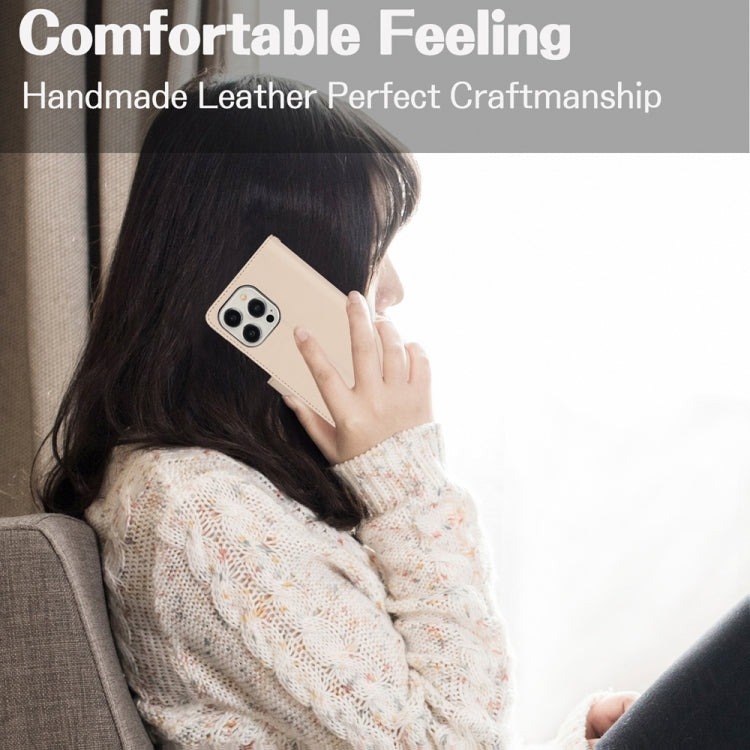 For iPhone 15 Pro YM016 Rhombic Zipper Card Wallet Leather Phone Case with Lanyard(Apricot) - HoMEdemic™ 