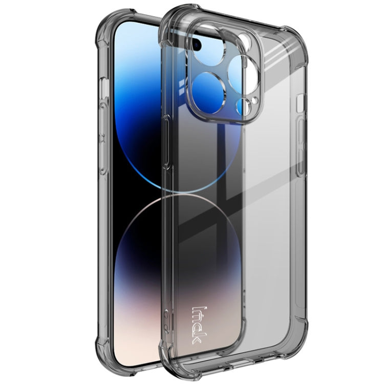 For iPhone 15 Pro imak Shockproof Airbag TPU Phone Case(Transparent Black) - HoMEdemic™ 