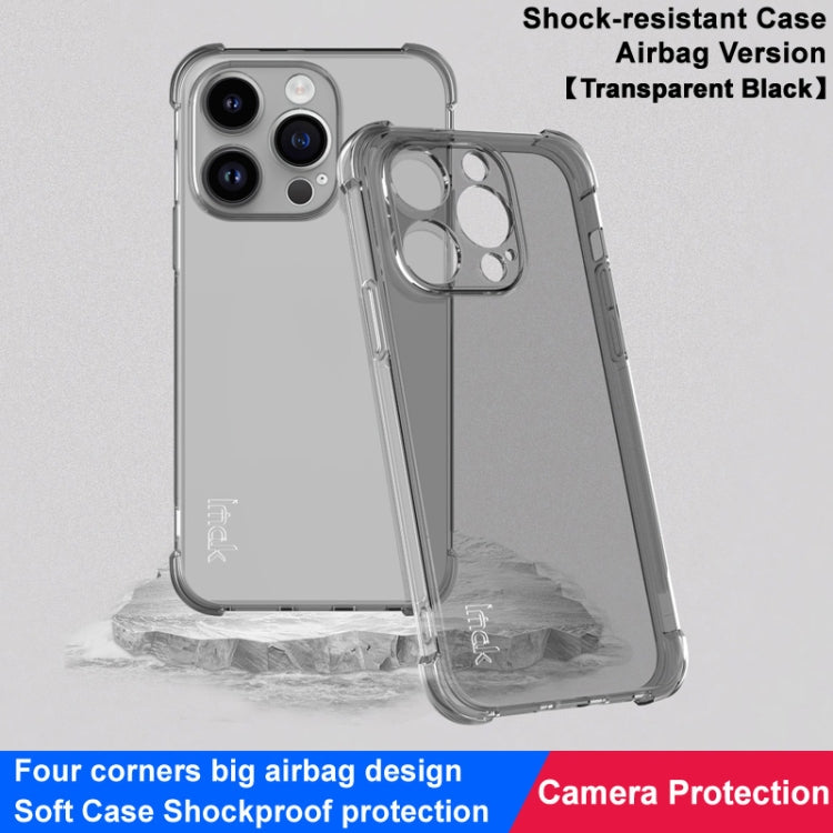 For iPhone 15 Pro imak Shockproof Airbag TPU Phone Case(Transparent Black) - HoMEdemic™ 