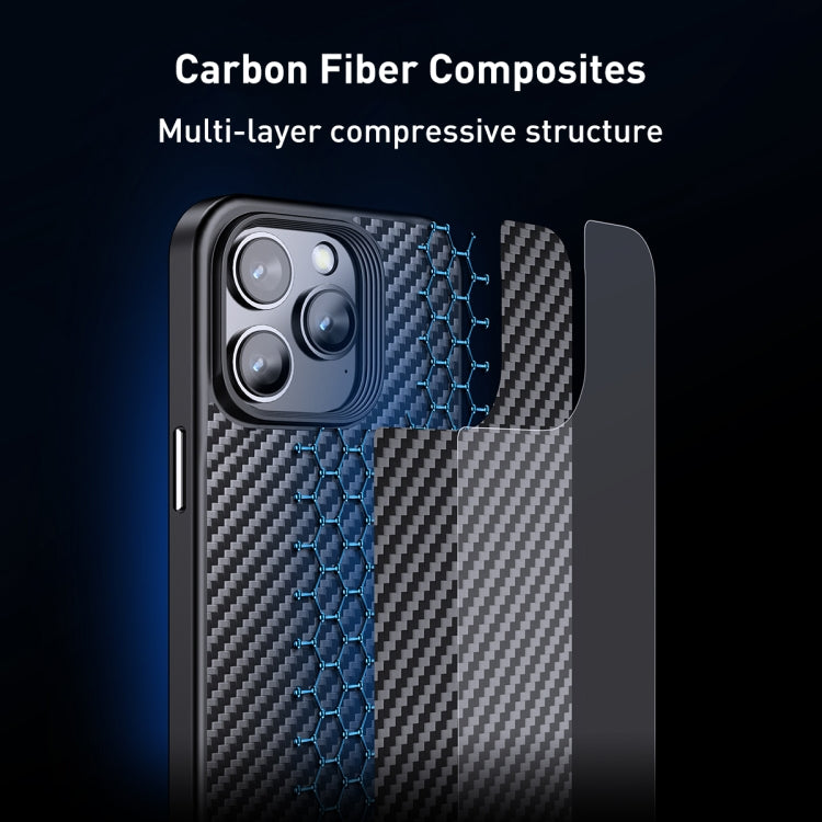 For iPhone 15 Pro wlons Magsafe Carbon Fiber Kevlar TPU Phone Case(Black) - HoMEdemic™ 
