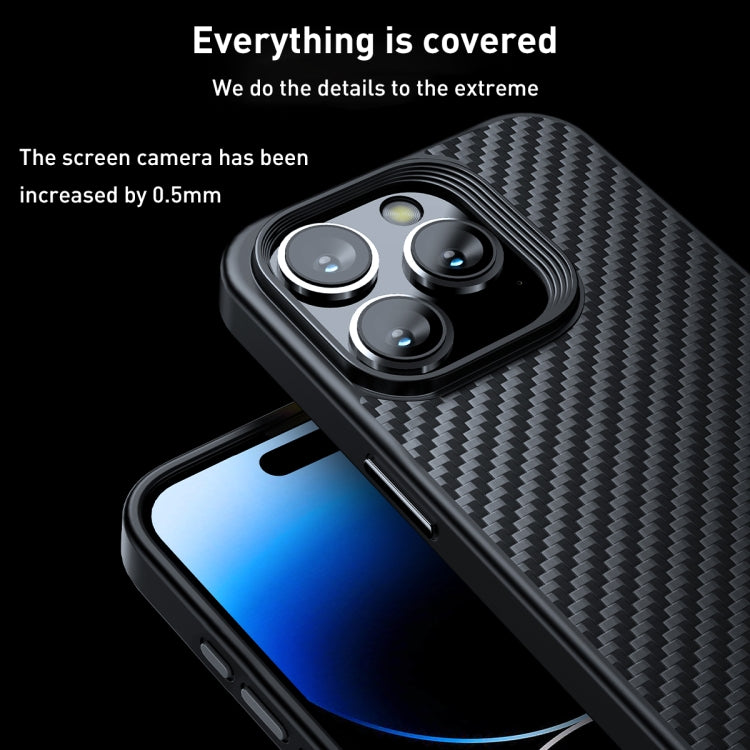 For iPhone 15 Pro wlons Magsafe Carbon Fiber Kevlar TPU Phone Case(Black) - HoMEdemic™ 