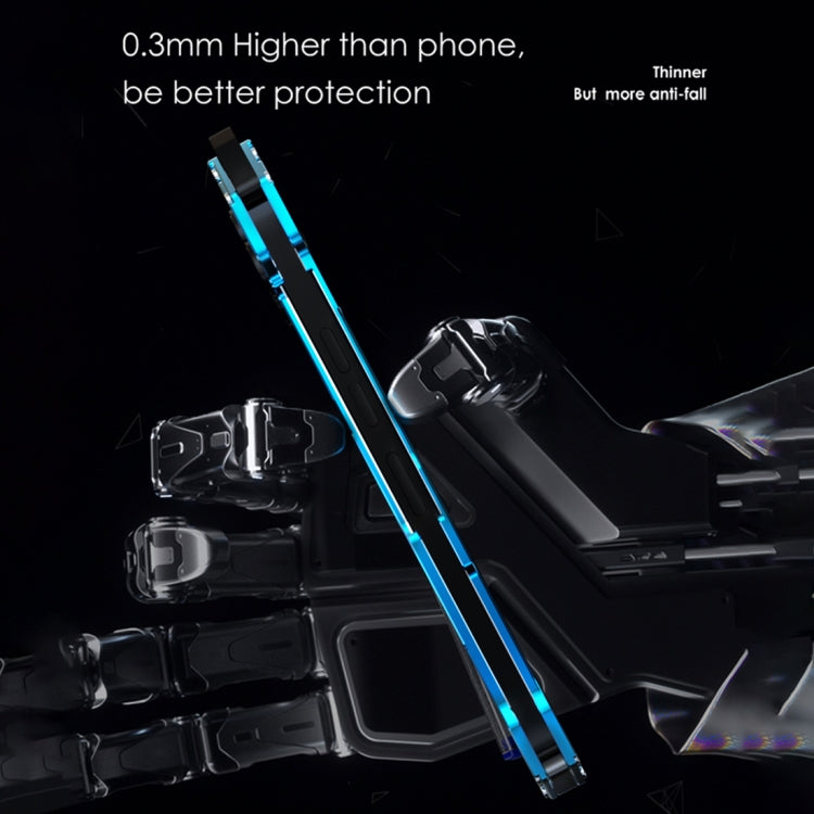 For iPhone 15 R-JUST RJ17 Shockproof Armor Metal Phone Case(Black) - HoMEdemic™ 