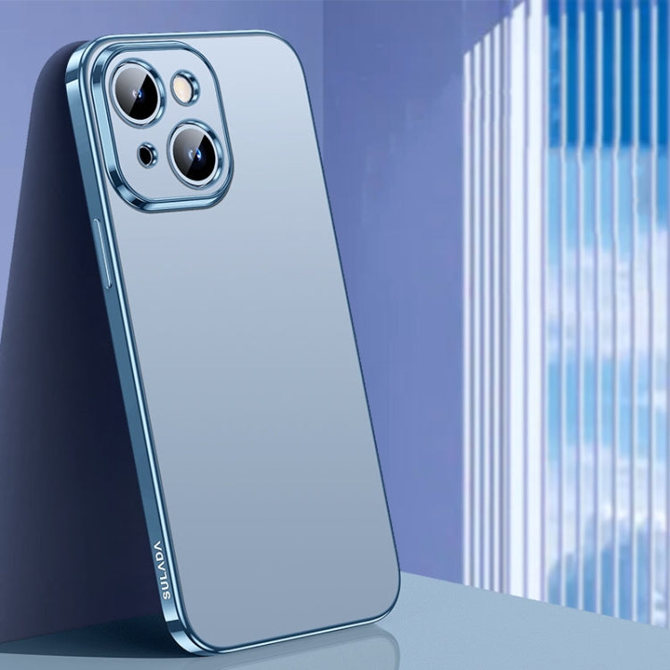 For iPhone 15 SULADA Electroplating Frosted TPU Phone Case(Sierra Blue) - HoMEdemic™ 