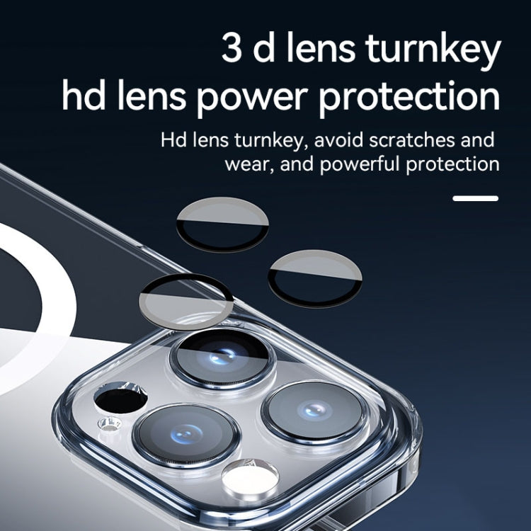 For iPhone 15 SULADA Jingpin Series MagSafe All-inclusive Lens Electroplated TPU Phone Case(Transparent Black) - HoMEdemic™ 