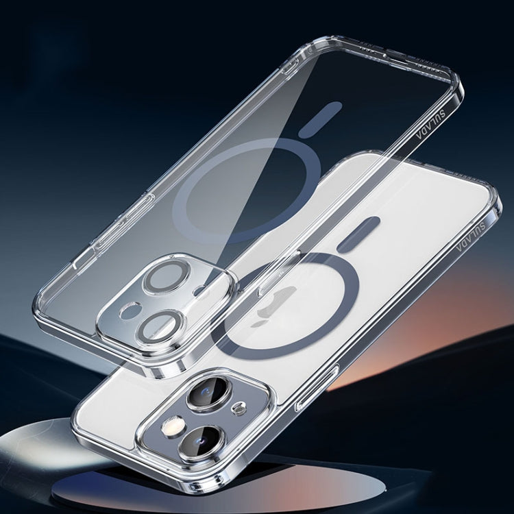 For iPhone 15 SULADA Jingpin Series MagSafe All-inclusive Lens Electroplated TPU Phone Case(Transparent Blue) - HoMEdemic™ 