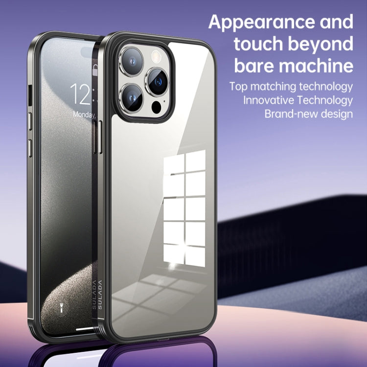 For iPhone 15 SULADA Metal Frame + Nano Glass + TPU Phone Case(Gold) - HoMEdemic™ 