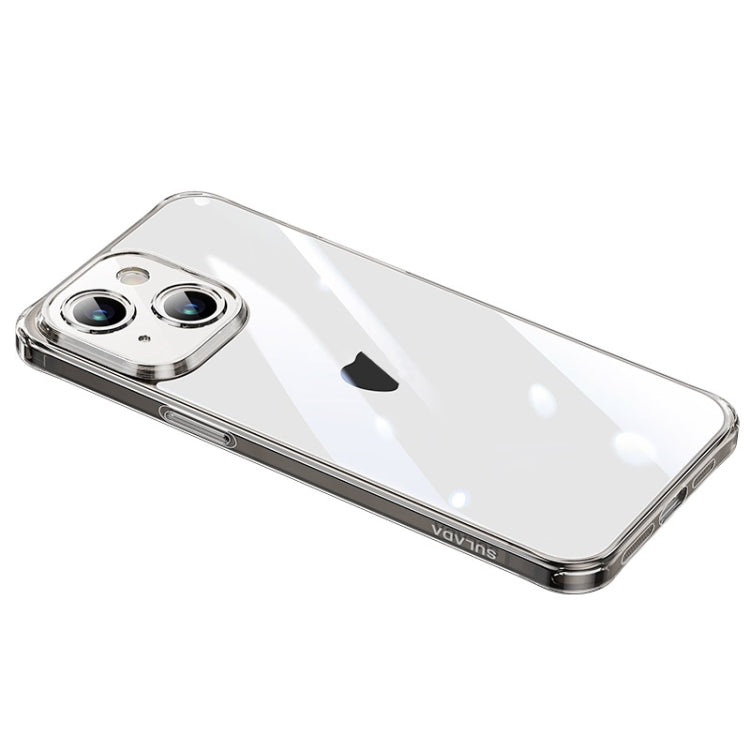 For iPhone 15 SULADA TPU Frame + Tempered Glass Transparent Phone Case(Black) - HoMEdemic™ 