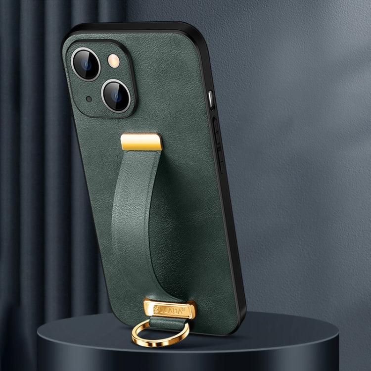For iPhone 15 SULADA Tide Cool Series PC + Leather Texture Skin Feel Phone Case(Green) - HoMEdemic™ 