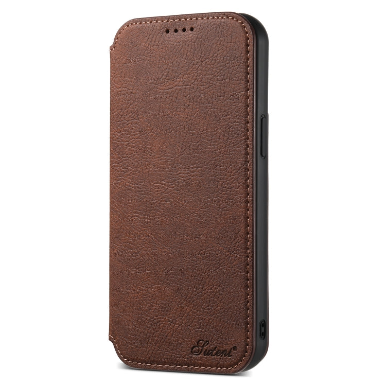 For iPhone 15 Suteni J06 Retro Matte Litchi Texture Leather MagSafe Phone Case(Brown) - HoMEdemic™ 