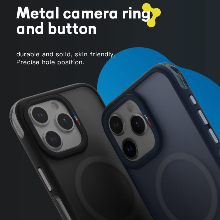 For iPhone 15 TGVIS Vigor Series Airbag MagSafe Magnetic Phone Case(Gradient Black) - HoMEdemic™ 