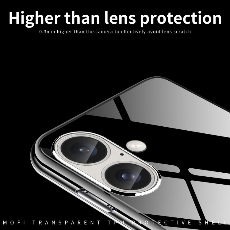 For iPhone 16 MOFI Ming Series Ultra-thin TPU Phone Case(Transparent) - HoMEdemic™ 
