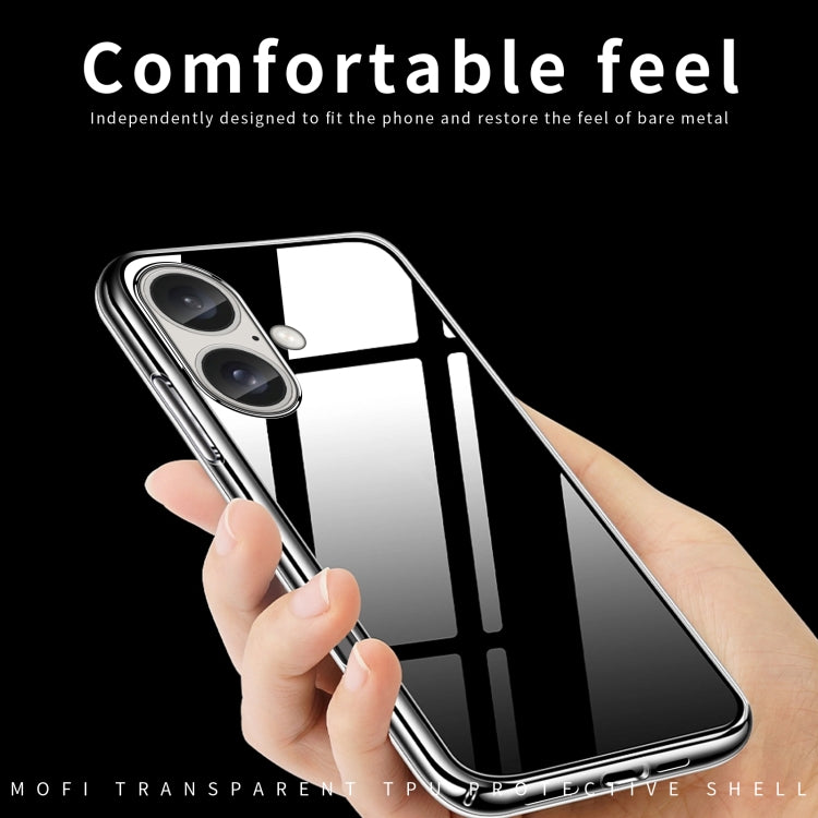 For iPhone 16 Plus MOFI Ming Series Ultra-thin TPU Phone Case(Transparent) - HoMEdemic™ 