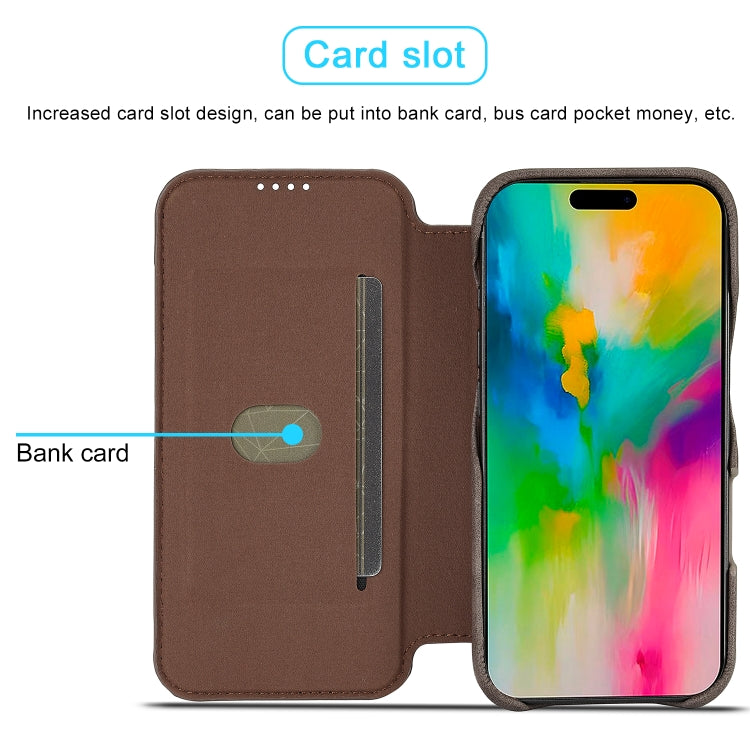 For iPhone 16 Pro Max LC.IMEEKE Hon Ancient Series Flip Leather Phone Case(Coffee) - HoMEdemic™ 