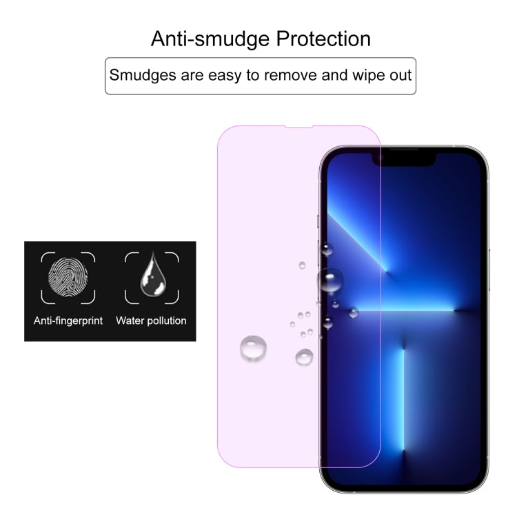 For iPhone 16e / 13 / 13 Pro Purple Light Eye Protection Tempered Glass Film - HoMEdemic™ 