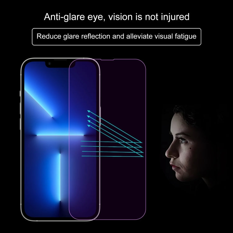 For iPhone 16e / 13 / 13 Pro Purple Light Eye Protection Tempered Glass Film - HoMEdemic™ 
