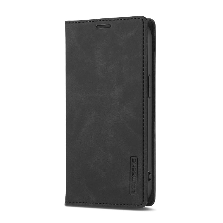 For iPhone 16e LC.IMEEKE Strong Magnetism Microfiber Leather Phone Case(Black) - HoMEdemic™ 