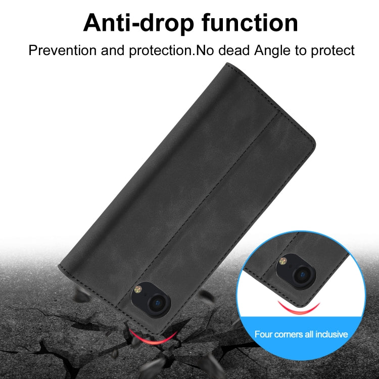 For iPhone 16e LC.IMEEKE Strong Magnetism Microfiber Leather Phone Case(Black) - HoMEdemic™ 