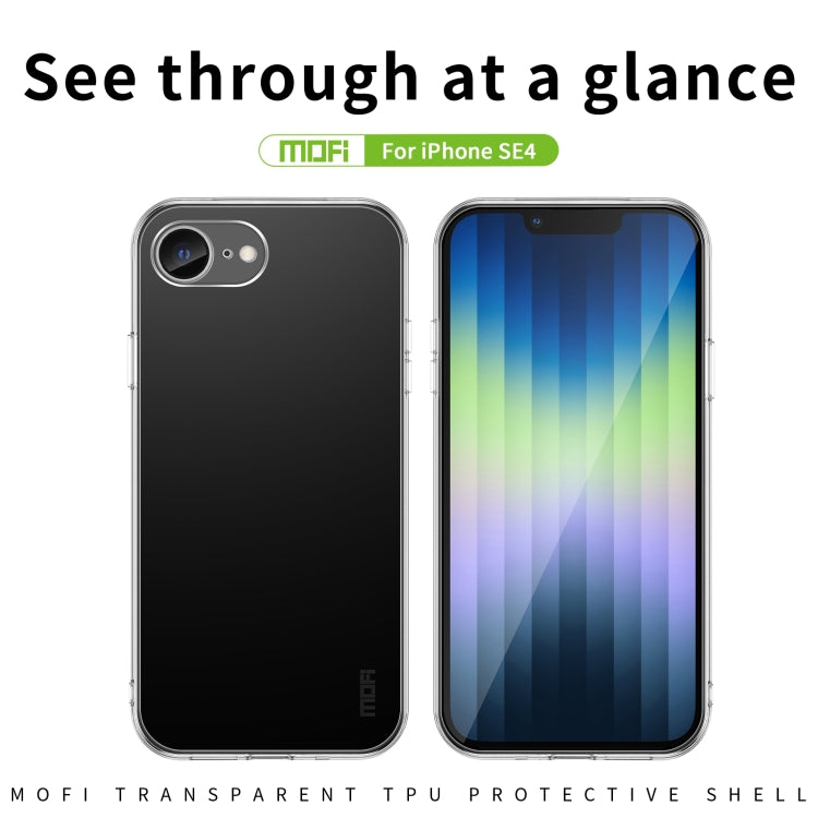 For iPhone 16e MOFI Ming Series Ultra-thin TPU Phone Case(Transparent) - HoMEdemic™ 