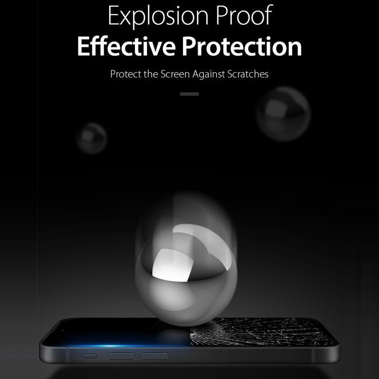 For iPhone 17e / 16e / 14 / 13 / 13 Pro 10pcs DUX DUCIS 0.33mm 9H Medium Alumina Tempered Glass Film(Black) - HoMEdemic™ 