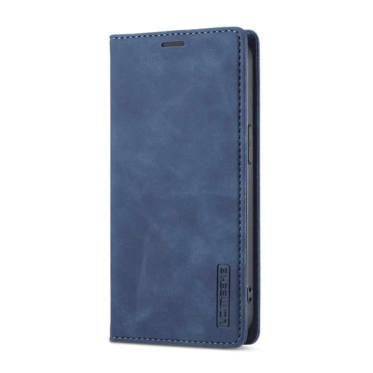 For iPhone 17e / 16e LC.IMEEKE Strong Magnetism Microfiber Leather Phone Case(Blue) - HoMEdemic™ 