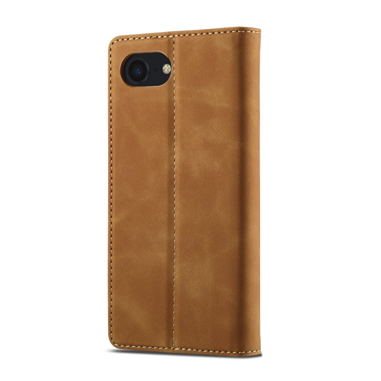 For iPhone 17e / 16e LC.IMEEKE Strong Magnetism Microfiber Leather Phone Case(Brown) - HoMEdemic™ 