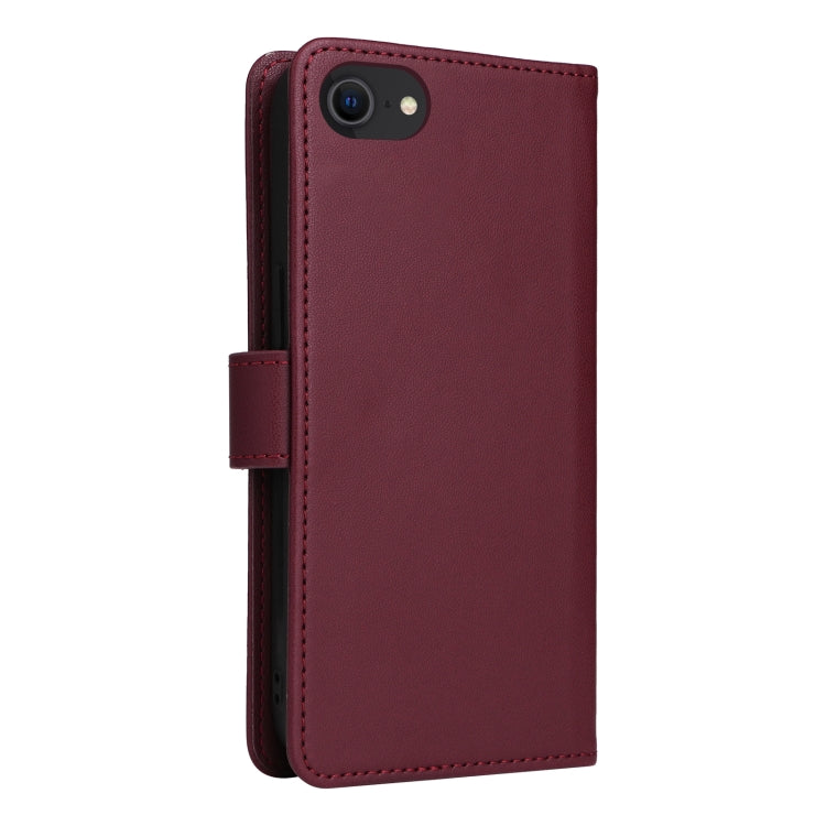 For iPhone 6 / 7 / 8 BETOPNICE BN-005 2 in 1 Detachable Imitate Genuine Leather Phone Case(Wine Red) - HoMEdemic™ 