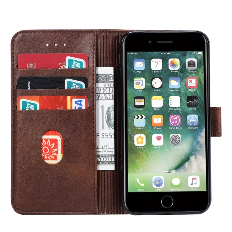 For iPhone 6 GUSSIM Magnetic Horizontal Flip Leather Case with Holder & Card Slots & & Wallet(Brown) - HoMEdemic™ 