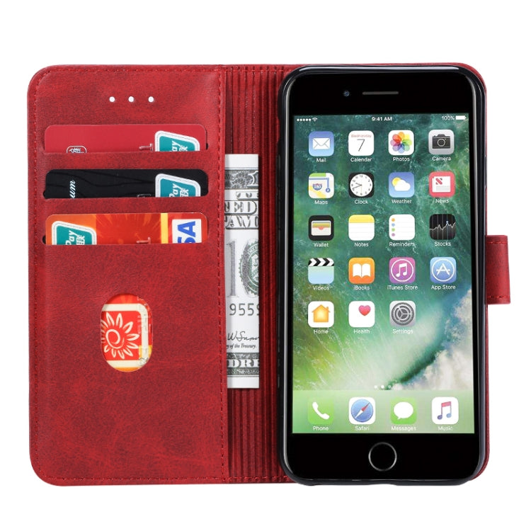 For iPhone 6 GUSSIM Magnetic Horizontal Flip Leather Case with Holder & Card Slots & & Wallet(Red) - HoMEdemic™ 