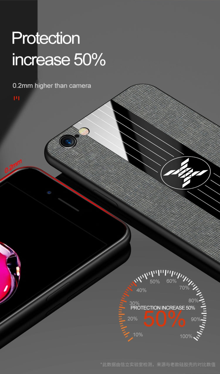 For iPhone 6 Plus & 6s Plus XINLI Stitching Cloth Texture Shockproof TPU Protective Case(Gray) - HoMEdemic™ 