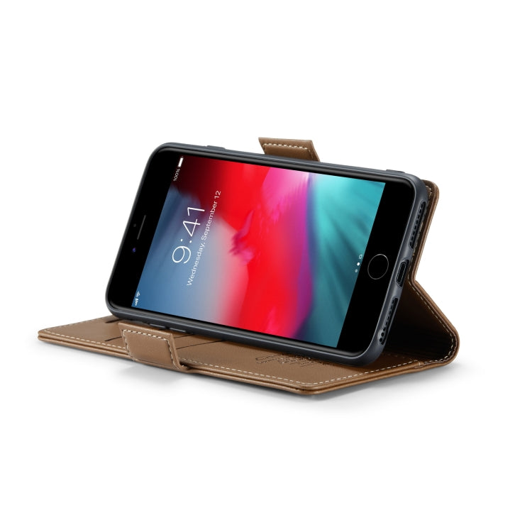 For iPhone 6 Plus/7 Plus/8 Plus CaseMe 023 Butterfly Buckle Litchi Texture RFID Anti-theft Leather Phone Case(Brown) - HoMEdemic™ 