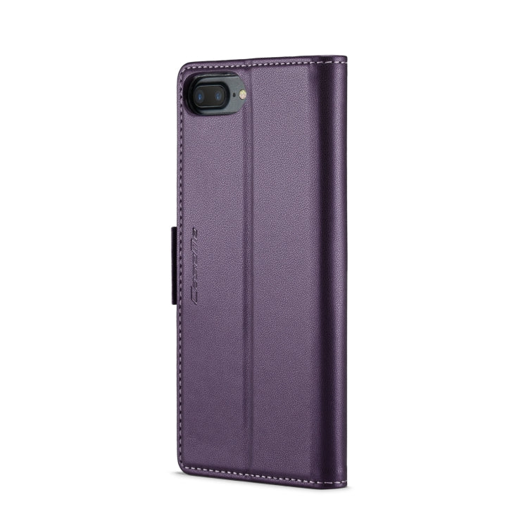 For iPhone 6 Plus/7 Plus/8 Plus CaseMe 023 Butterfly Buckle Litchi Texture RFID Anti-theft Leather Phone Case(Pearly Purple) - HoMEdemic™ 