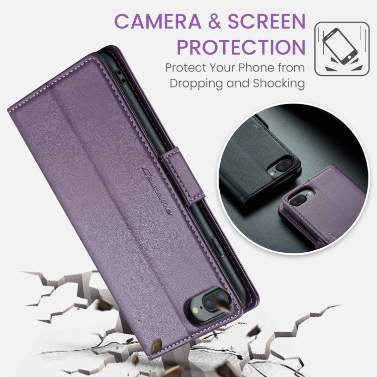 For iPhone 6 Plus/7 Plus/8 Plus CaseMe 023 Butterfly Buckle Litchi Texture RFID Anti-theft Leather Phone Case(Pearly Purple) - HoMEdemic™ 