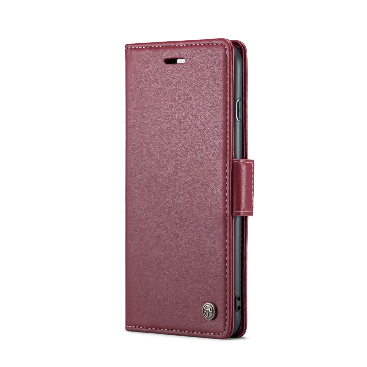 For iPhone 6 Plus/7 Plus/8 Plus CaseMe 023 Butterfly Buckle Litchi Texture RFID Anti-theft Leather Phone Case(Wine Red) - HoMEdemic™ 