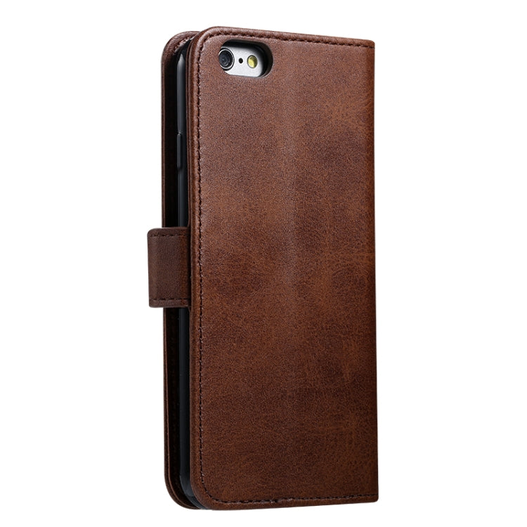 For iPhone 6 Plus GUSSIM Magnetic Horizontal Flip Leather Case with Holder & Card Slots & & Wallet(Brown) - HoMEdemic™ 