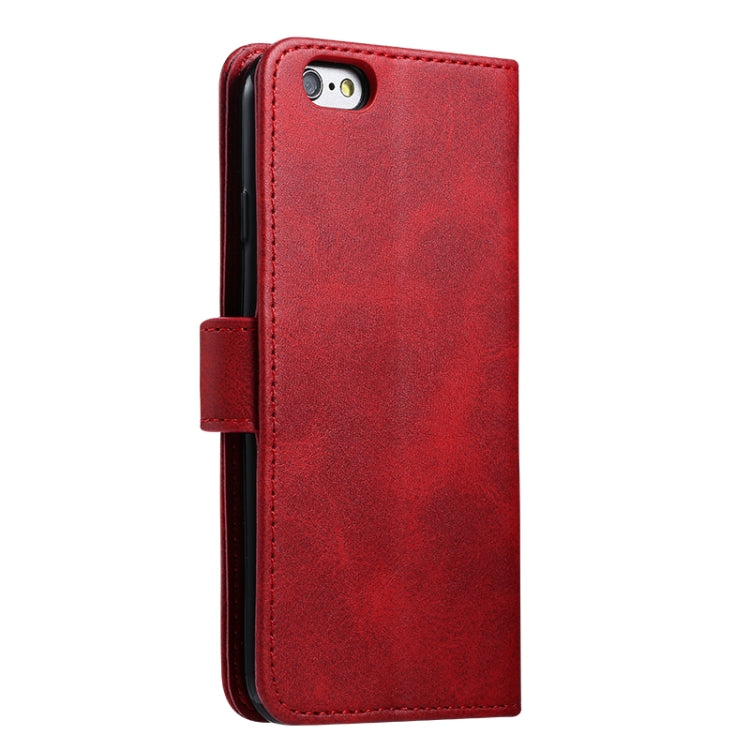For iPhone 6 Plus GUSSIM Magnetic Horizontal Flip Leather Case with Holder & Card Slots & & Wallet(Red) - HoMEdemic™ 