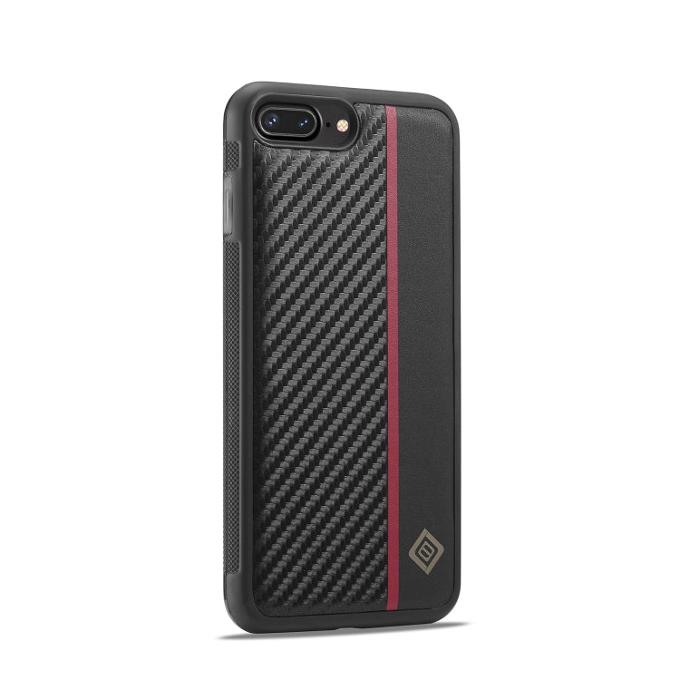 For iPhone 7 / 8 / SE 2020 2022 LC.IMEEKE 3 in 1 Carbon Fiber Texture Shockproof Phone Case(Black) - HoMEdemic™ 