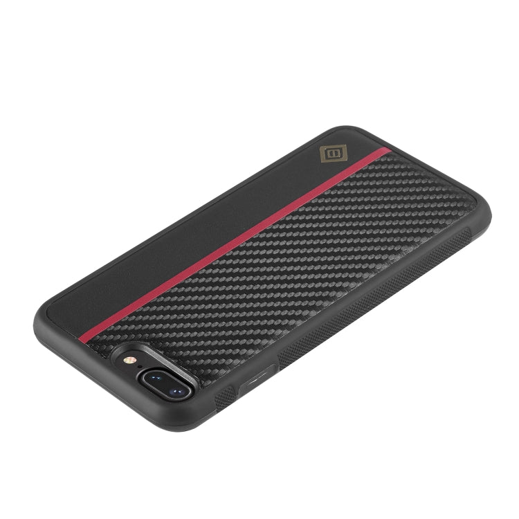 For iPhone 7 / 8 / SE 2020 2022 LC.IMEEKE 3 in 1 Carbon Fiber Texture Shockproof Phone Case(Black) - HoMEdemic™ 