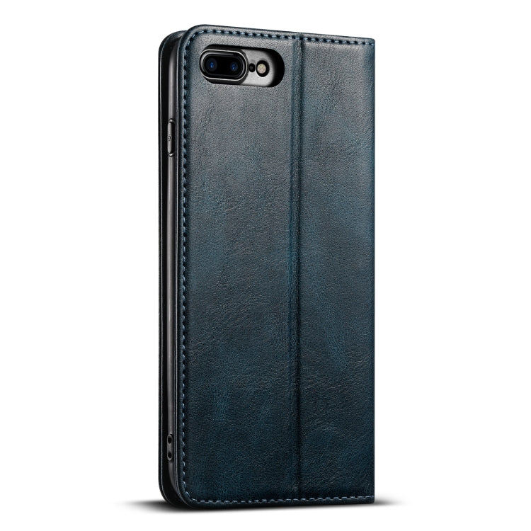 For iPhone 7 / 8 / SE 2022 Suteni J02 Oil Wax Wallet Leather Phone Case(Blue) - HoMEdemic™ 