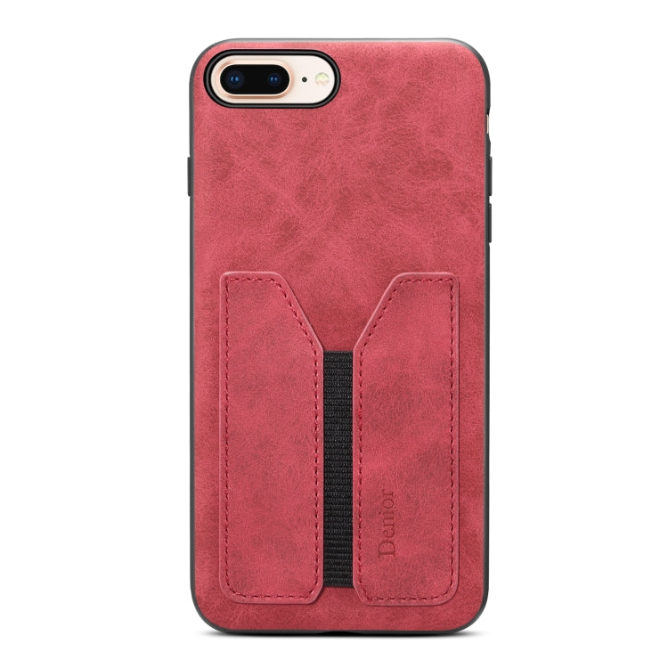 For iPhone 7 Plus / 8 Plus Denior DV Elastic Card PU Back Cover Phone Case(Red) - HoMEdemic™ 