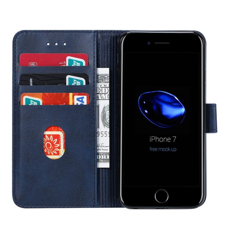 For iPhone 8  / 7 GUSSIM Magnetic Horizontal Flip Leather Case with Holder & Card Slots & & Wallet(Blue) - HoMEdemic™ 