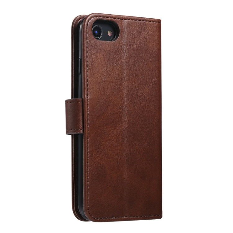 For iPhone 8  / 7 GUSSIM Magnetic Horizontal Flip Leather Case with Holder & Card Slots & & Wallet(Brown) - HoMEdemic™ 